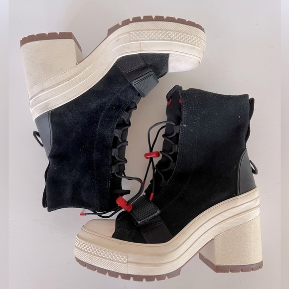 Converse Chuck Taylor All Star GR82 Extra High ‘Black Egret’ Heel, size 7 - Picture 6 of 10